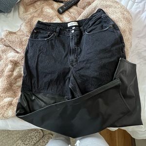 Mixed Fabric Ultra High Rise 90s Straight Jean